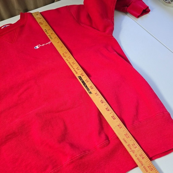 Champion Women Pullover Sweatshirt Size XL Red Vintage Casual Cozy USA Made READ - Picture 10 of 12